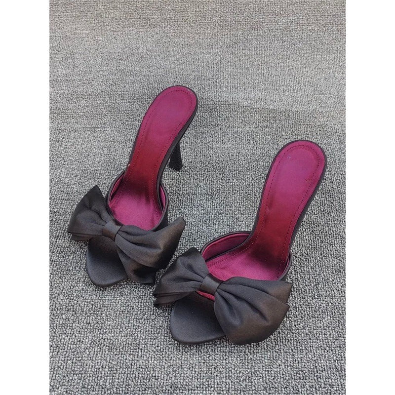 Sandals with High Heels and Bow Details for Women