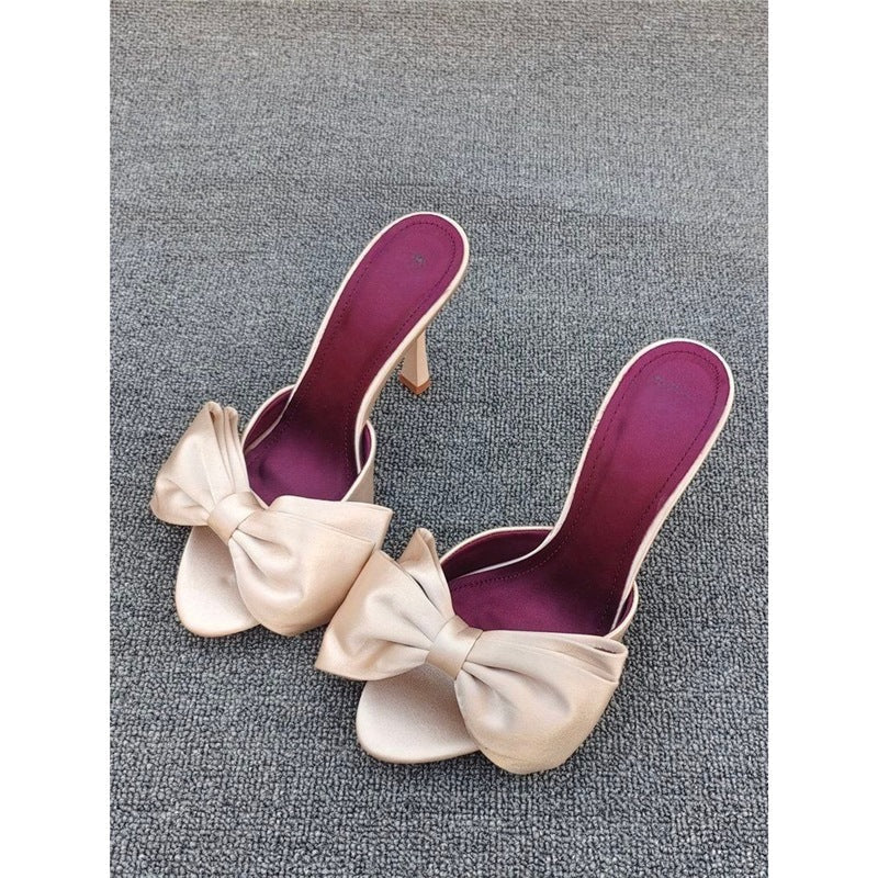 Sandals with High Heels and Bow Details for Women