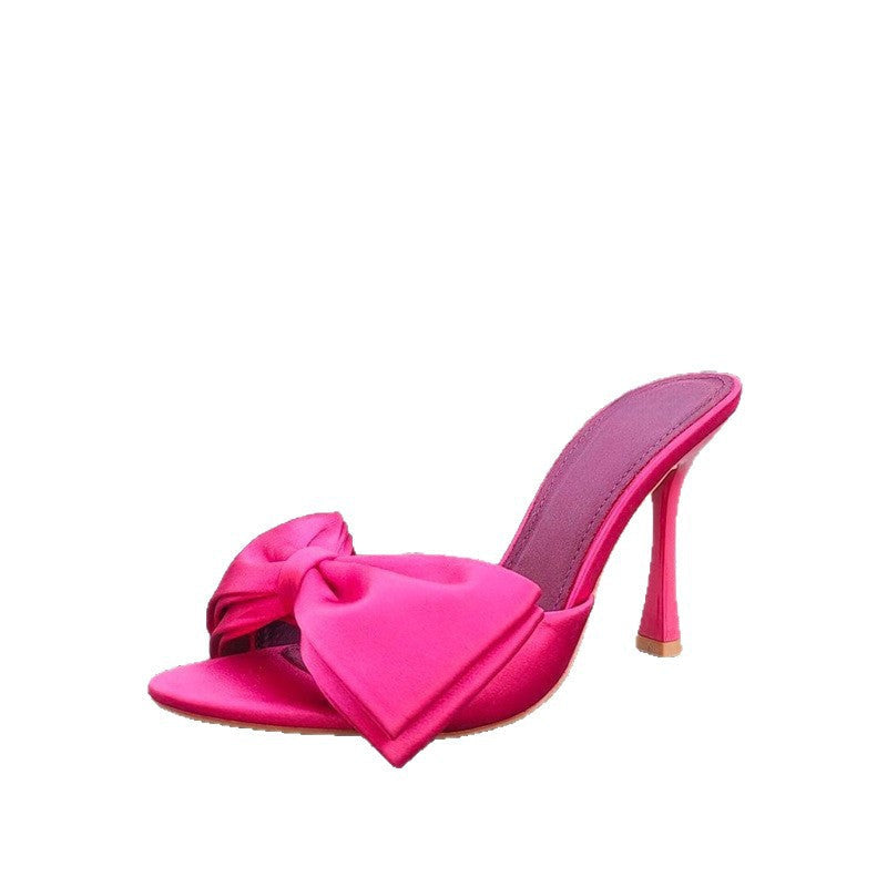 Sandals with High Heels and Bow Details for Women