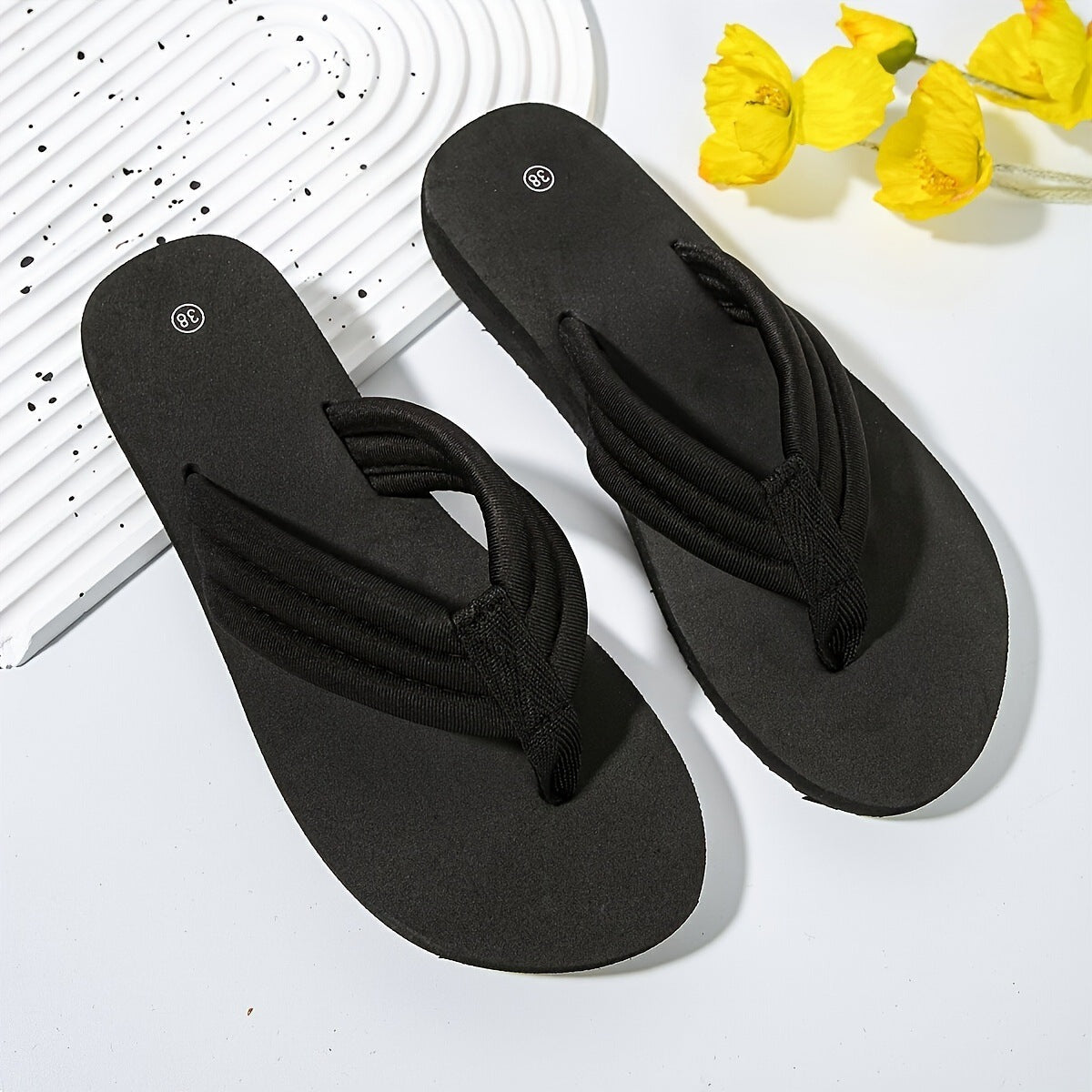Sandals with Woven Straps and Cushioned Footbed for Women