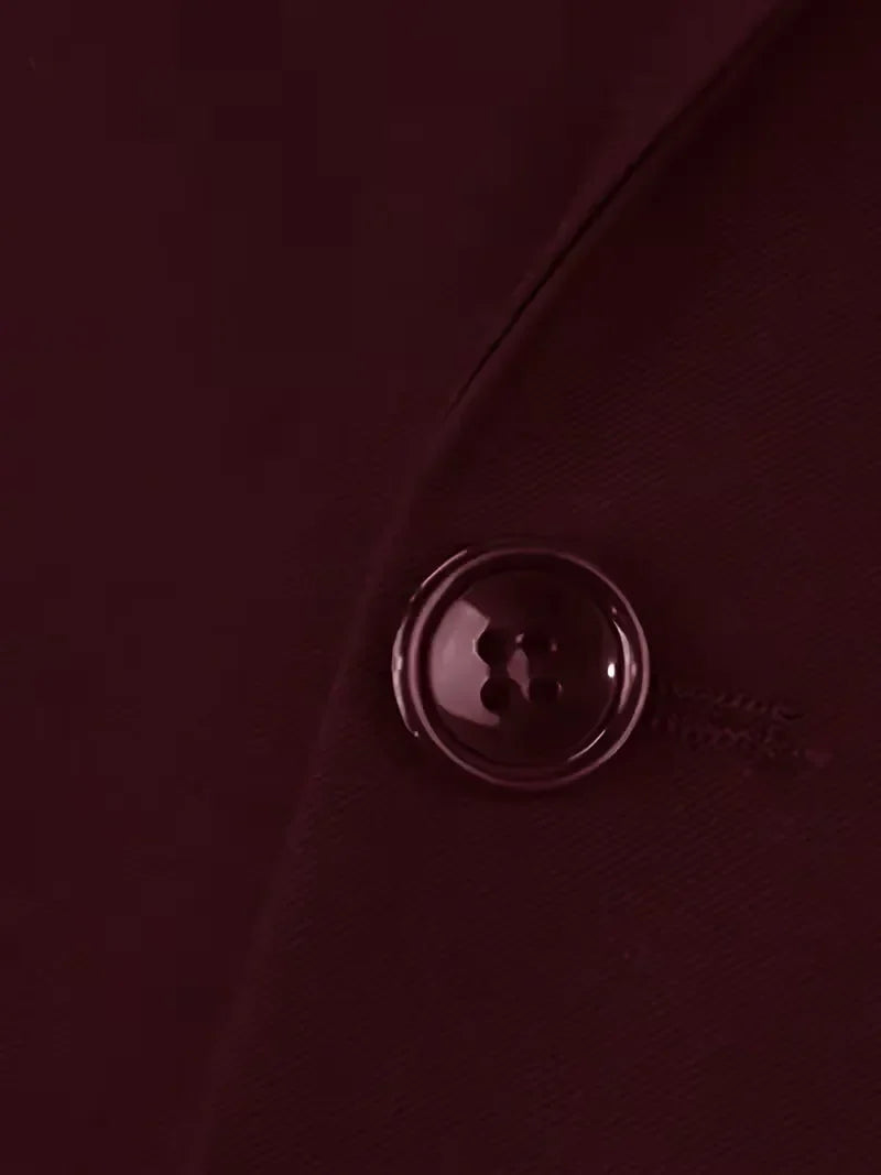 Men's Slim Fit Three-Piece Suit with Double-Breasted Waistcoat