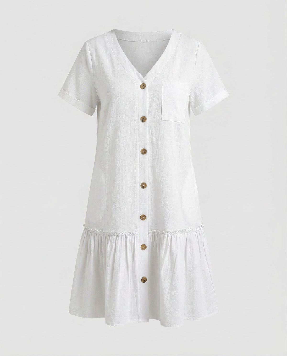 Summer Dress with A-Line Cut and Tiered Skirt for Women