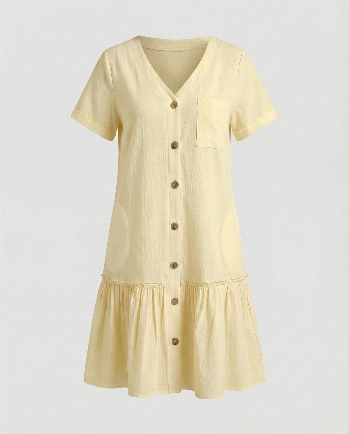 Summer Dress with A-Line Cut and Tiered Skirt for Women