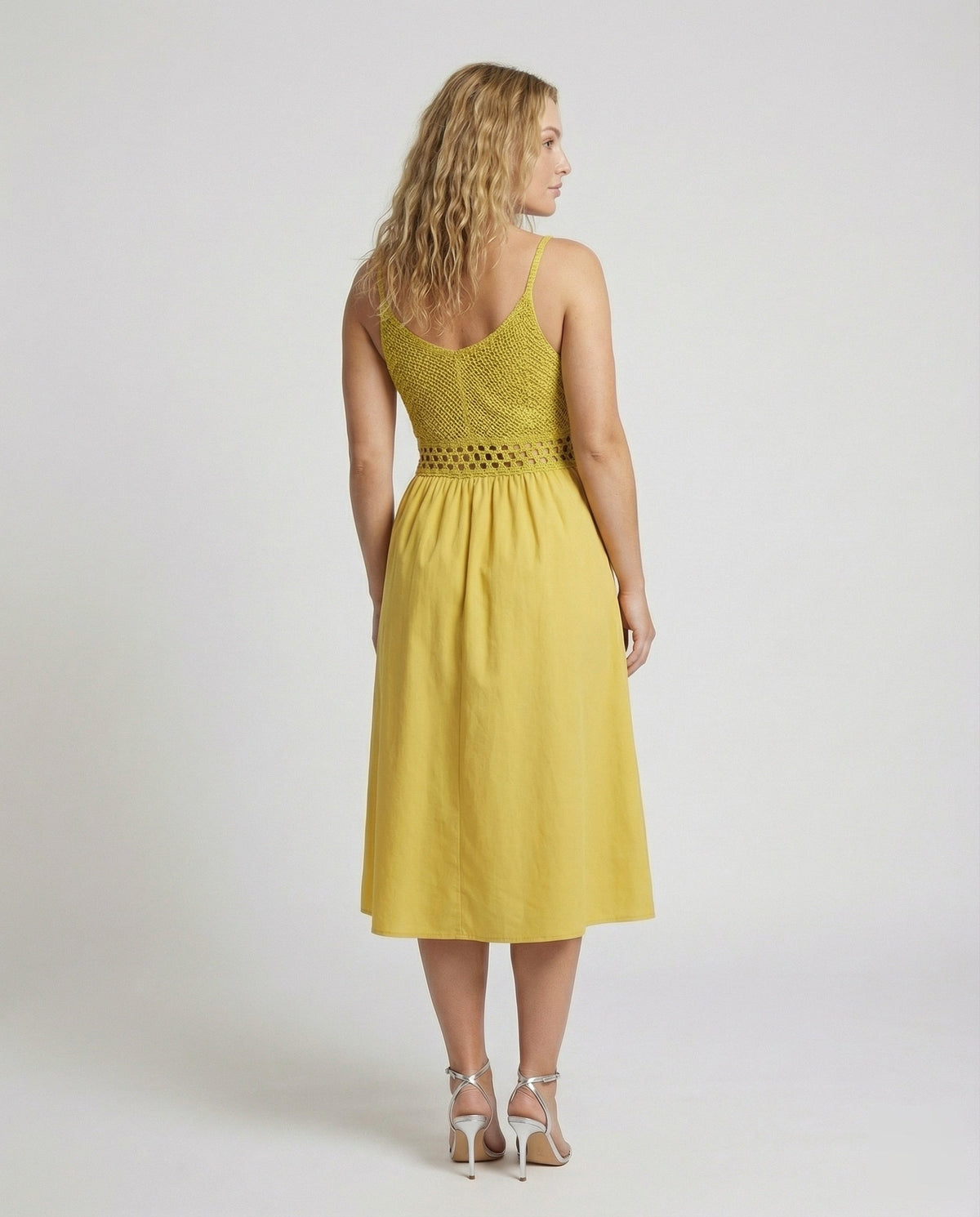 Summer Dress with Crochet and Floral Embroidery for Women