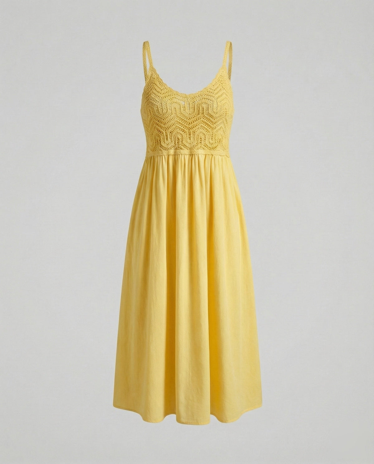 Summer Dress with Crochet and Floral Embroidery for Women