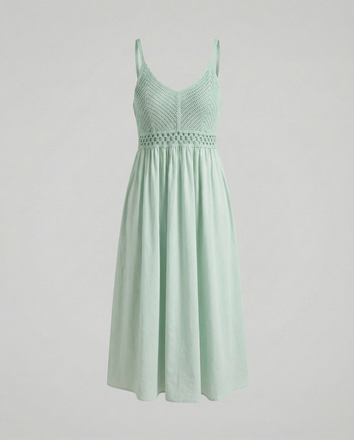 Summer Dress with Crochet and Floral Embroidery for Women