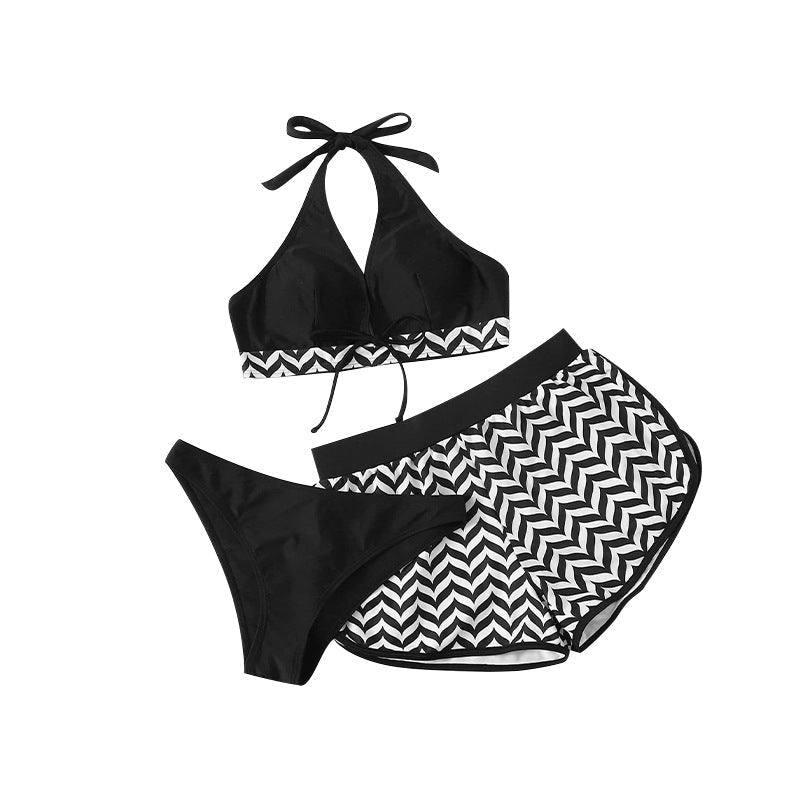 Bikini Set with V-Neck and Tie Neck for Women