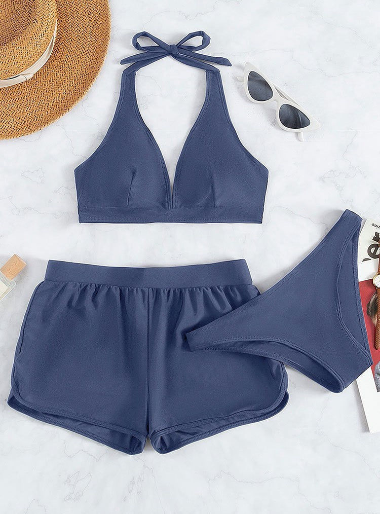 Bikini Set with V-Neck and Tie Neck for Women