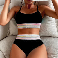 Bikini with High Waist and Adjustable Straps for Women