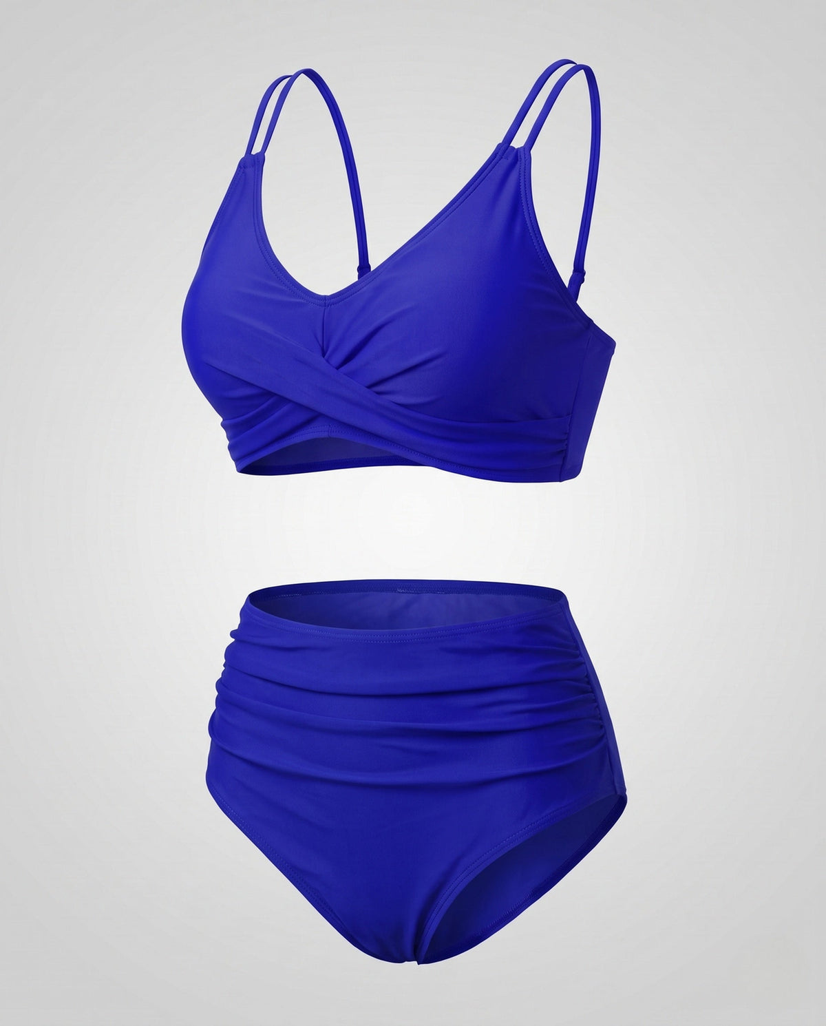 Bikini with High Waist and Ruched Top for Women