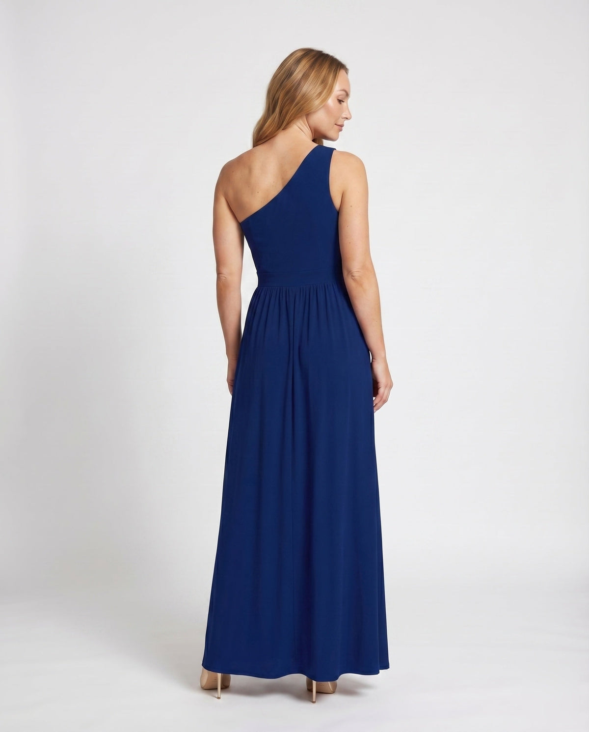 Cocktail Dress with One-Shoulder Neckline and Slit for Women