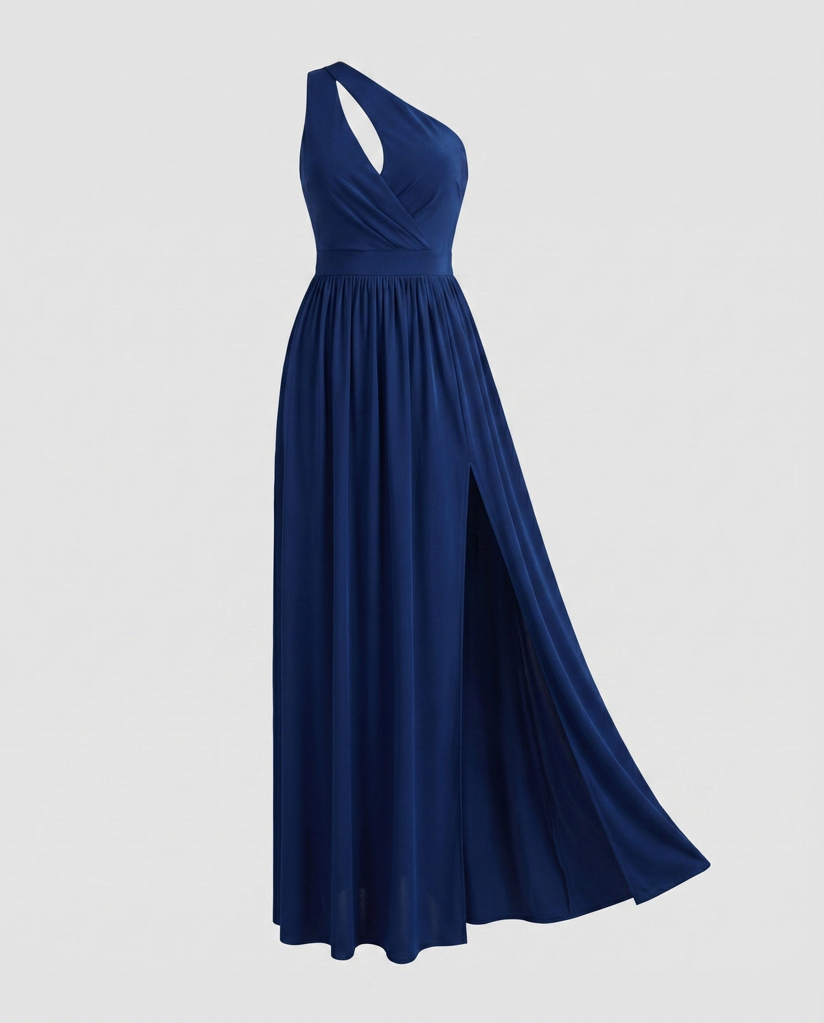 Cocktail Dress with One-Shoulder Neckline and Slit for Women