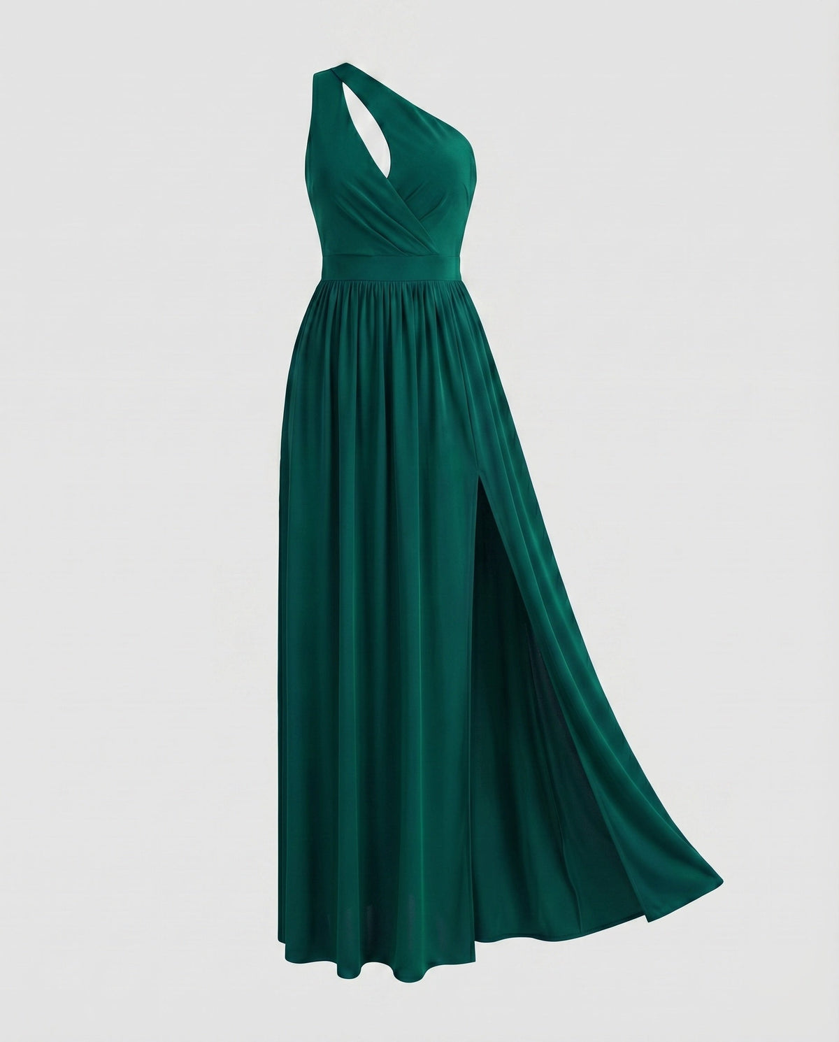 Cocktail Dress with One-Shoulder Neckline and Slit for Women