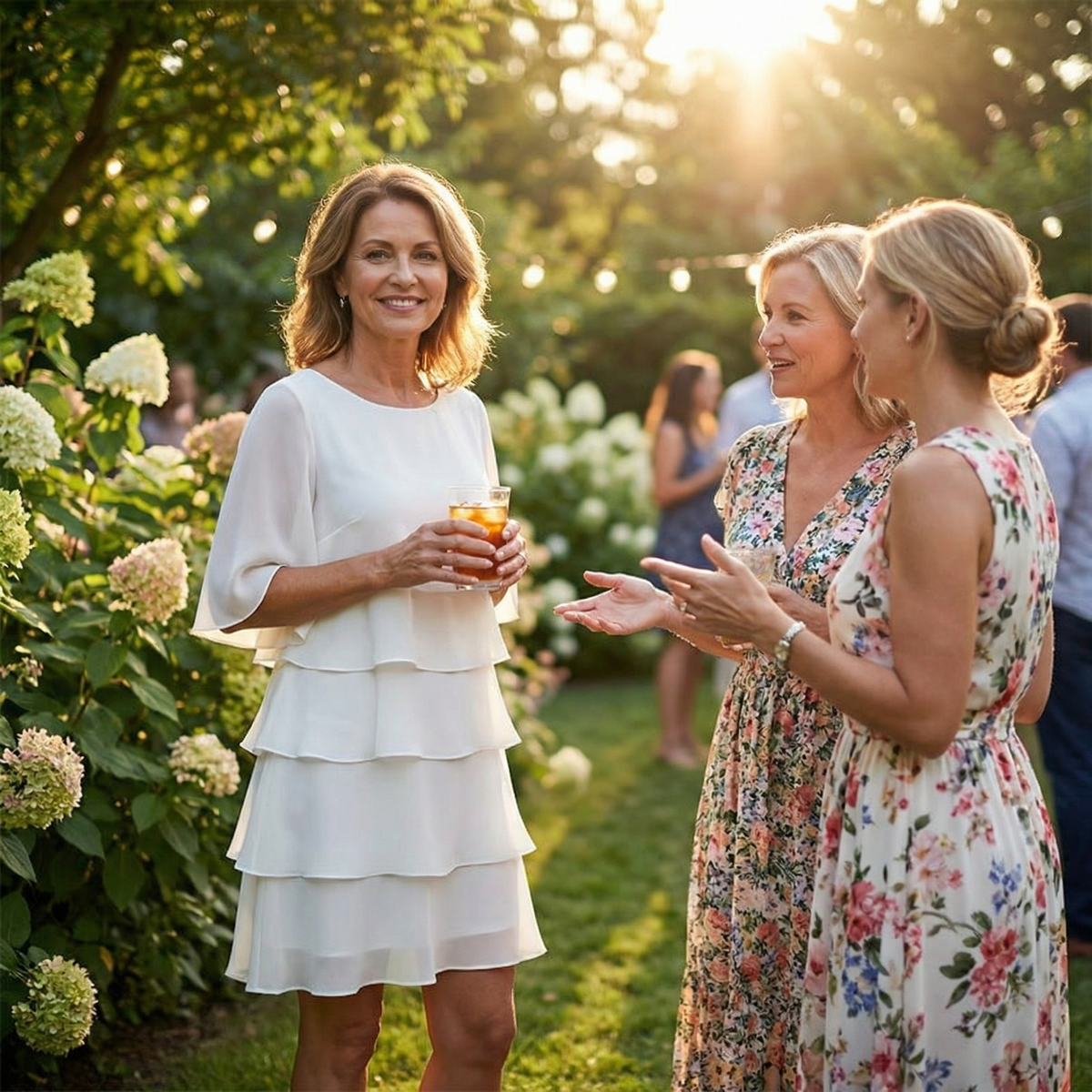 Dresses with Tiered Ruffles and Flutter Sleeves for Women