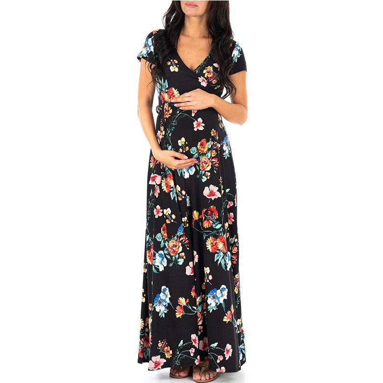 Floral Dress with Wrap Design for Women