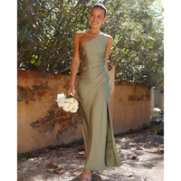 Formal Dress with One Shoulder and Side Slit for Women