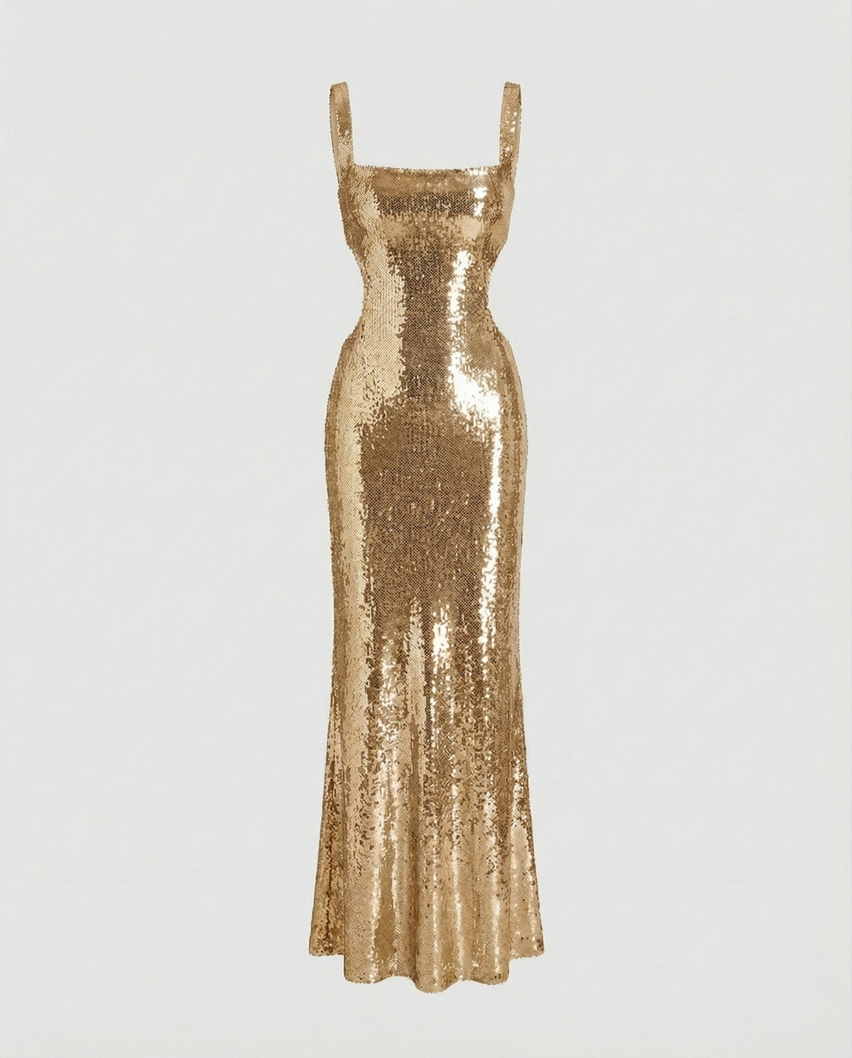 Formal Dress with Sequins and Side Cut-Outs for Women