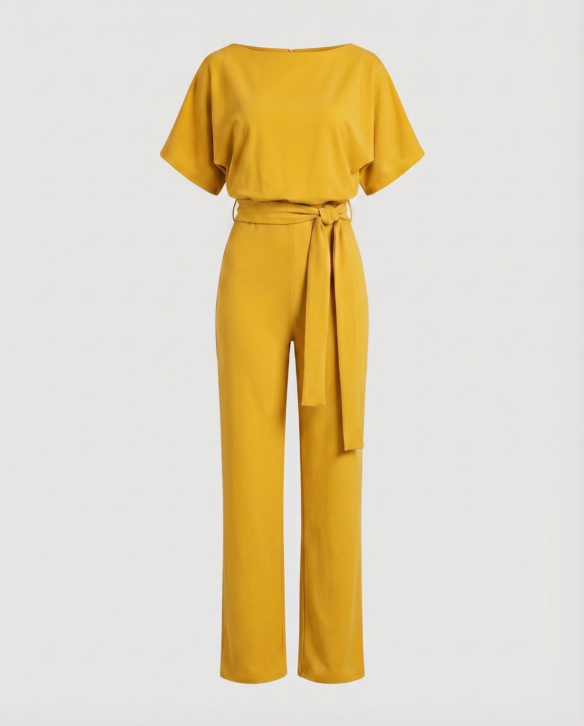 Jumpsuit with Wide Legs and Waist Tie for Women
