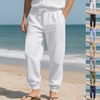 Linen Pants with Harem Cut and Drawstring Waist for Women
