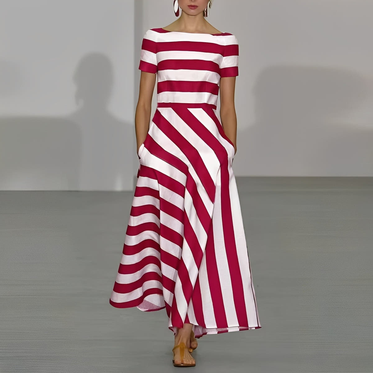 Maxi Dress with Flowing Cut for Women
