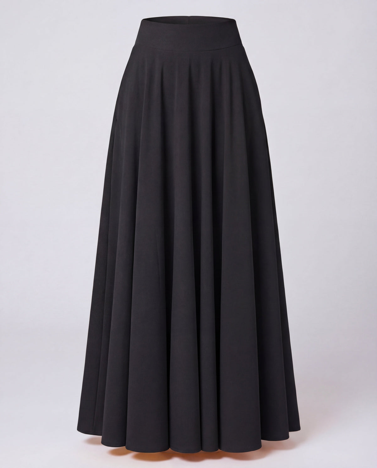 Maxi Skirt with Circle Cut and Wide Waist Panel for Women