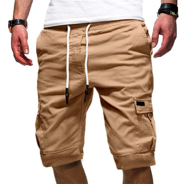 Men's Cargo Shorts Relaxed Fit, Knee-Length with Drawstring