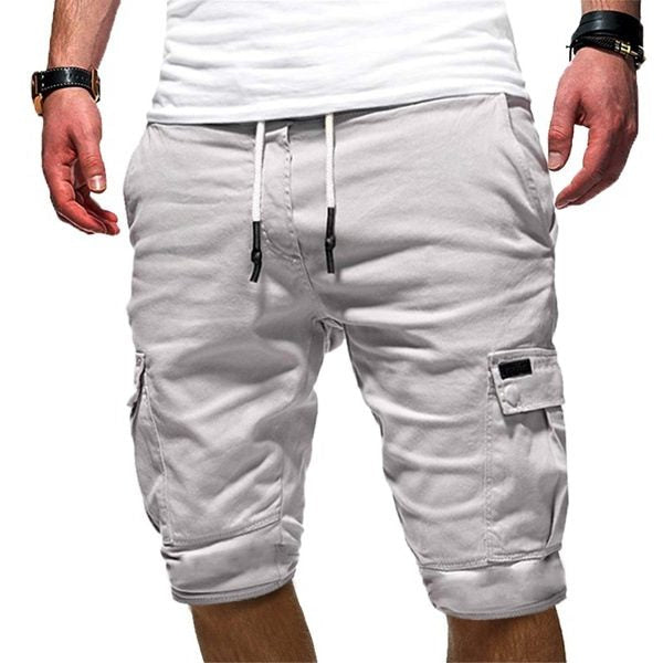 Men's Cargo Shorts Relaxed Fit, Knee-Length with Drawstring