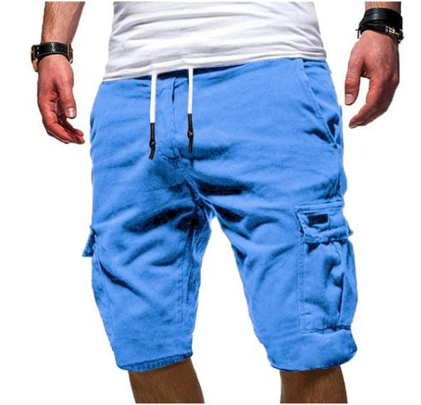 Men's Cargo Shorts Relaxed Fit, Knee-Length with Drawstring