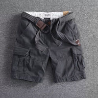 Men's Cargo Shorts Relaxed Fit, Mid-Thigh Length with Belt
