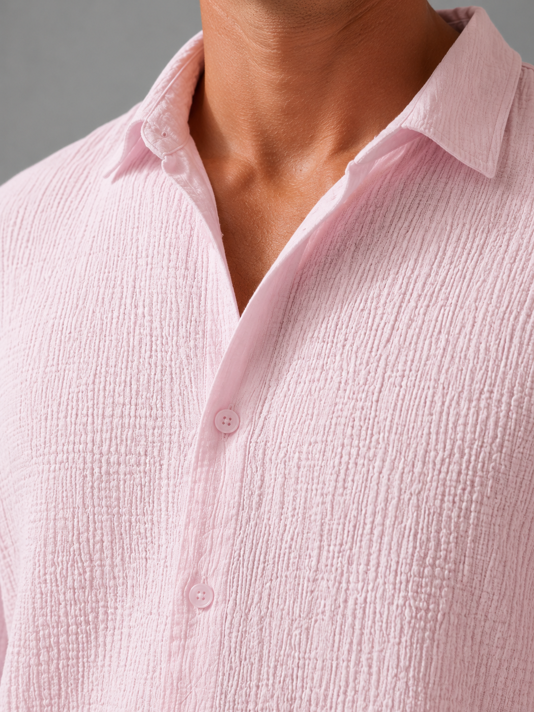 Men's Linen Shirts in Cotton Blend, Lightweight Relaxed Summer Fit
