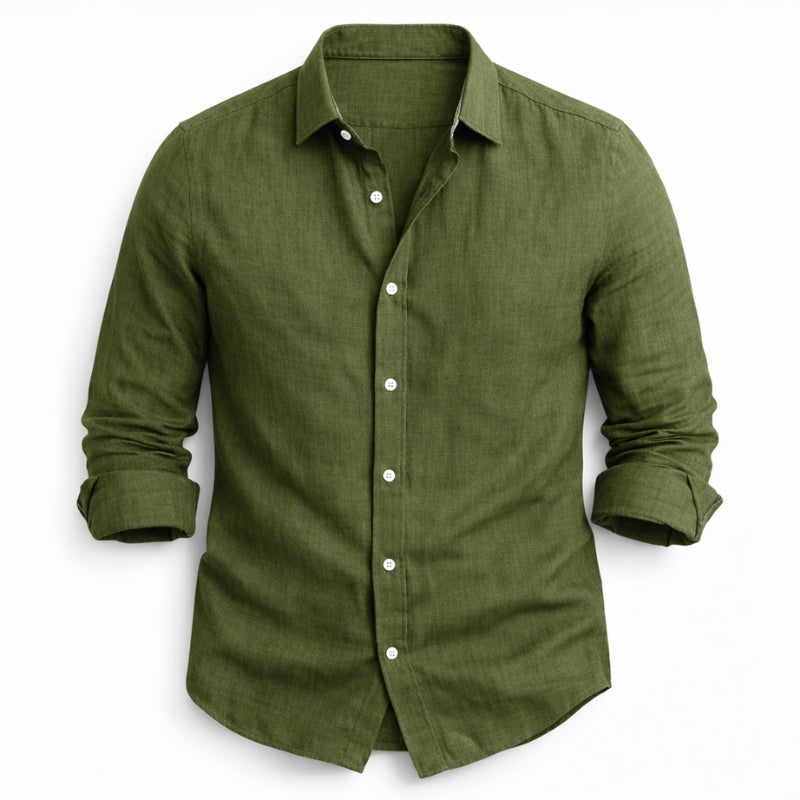 Men's Linen Shirts in Lightweight Cotton Blend, Regular Fit