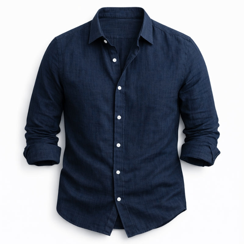 Men's Linen Shirts in Lightweight Cotton Blend, Regular Fit