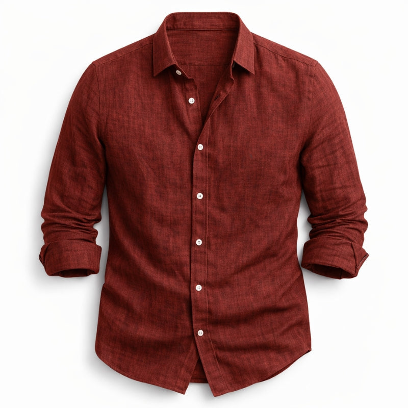Men's Linen Shirts in Lightweight Cotton Blend, Regular Fit