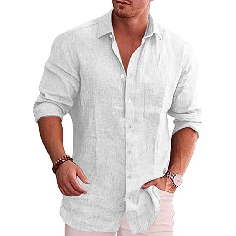 Men's Linen Shirts in Lightweight Cotton Blend, Regular Fit