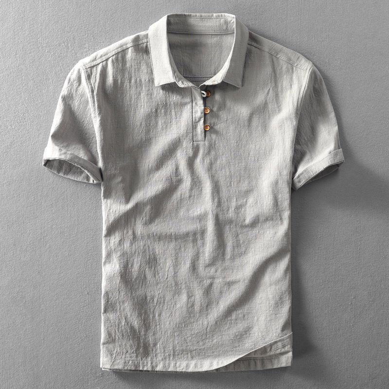 Men's Polo Shirts in Linen, Short Sleeves and Regular Fit