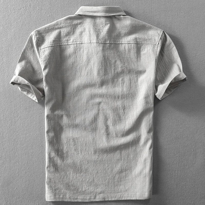 Men's Polo Shirts in Linen, Short Sleeves and Regular Fit
