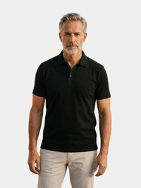 Men's Polo Shirts in Stretch Fabric, Tailored Fit, Short Sleeves