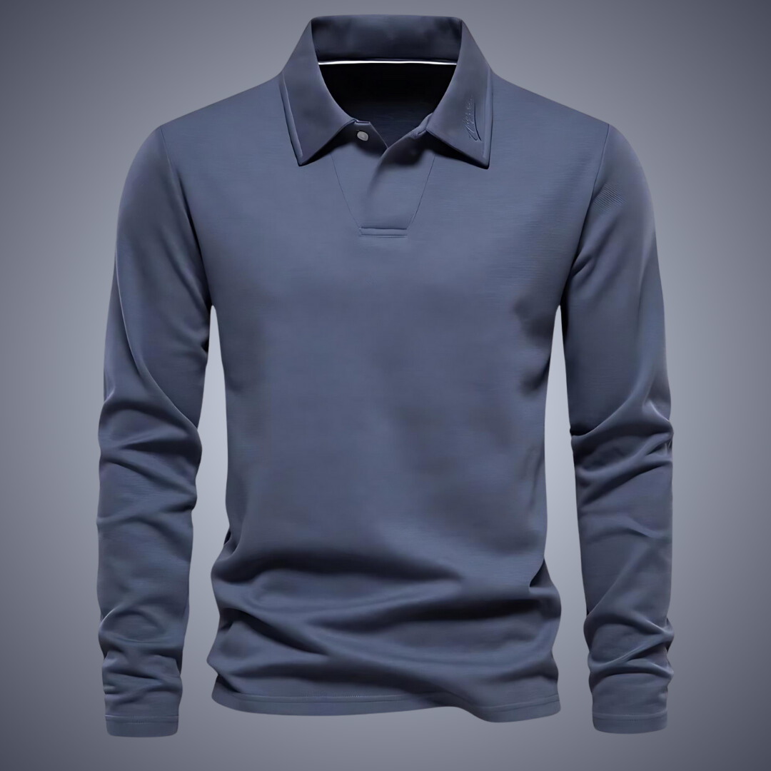 Men's Polo Shirts Non-Iron, Shrink-Resistant, Long Sleeve