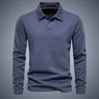 Men's Polo Shirts Non-Iron, Shrink-Resistant, Long Sleeve