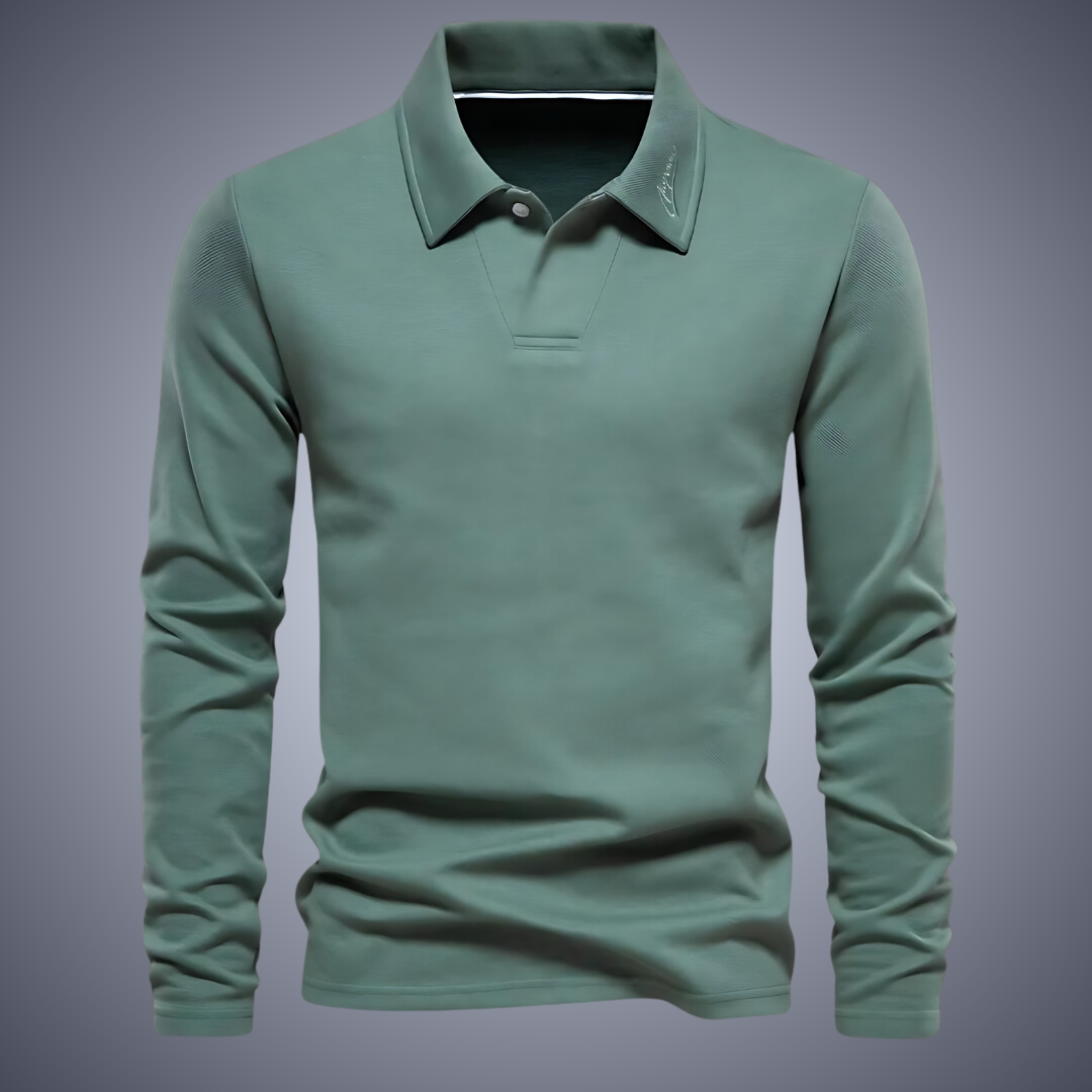 Men's Polo Shirts Non-Iron, Shrink-Resistant, Long Sleeve