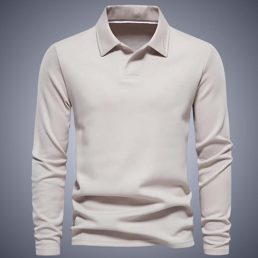 Men's Polo Shirts Non-Iron, Shrink-Resistant, Long Sleeve