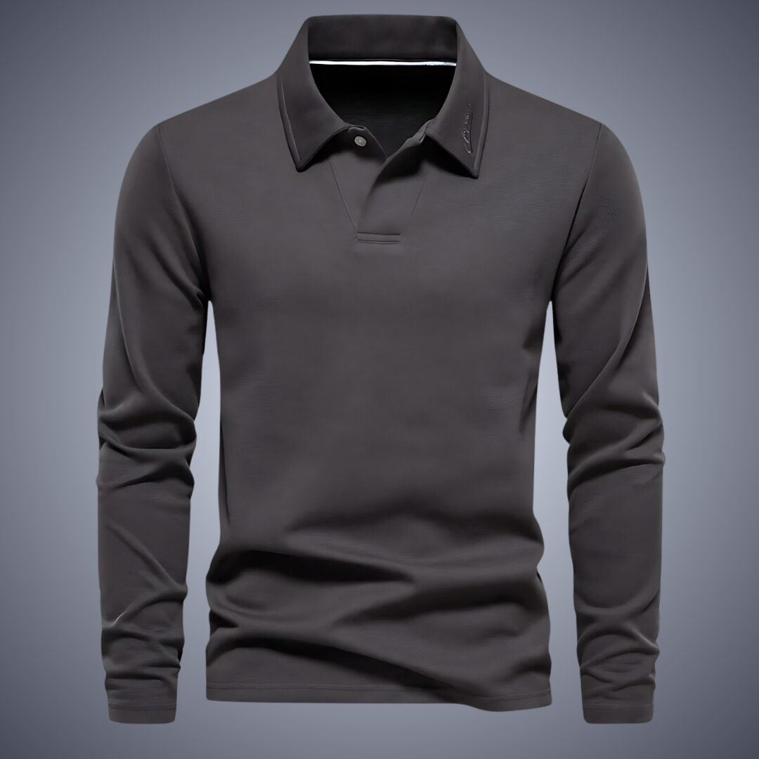 Men's Polo Shirts Non-Iron, Shrink-Resistant, Long Sleeve
