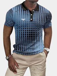 Men's Polo Shirts Regular Fit with Short Sleeves, Checkered
