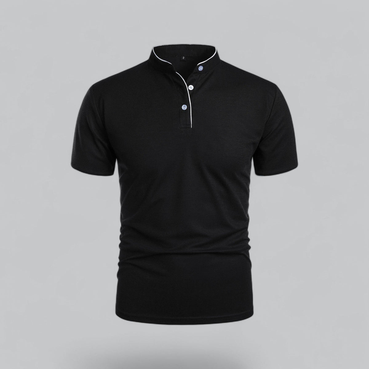 Men's Polo Shirts Relaxed Fit, Short Sleeves and Stand Collar