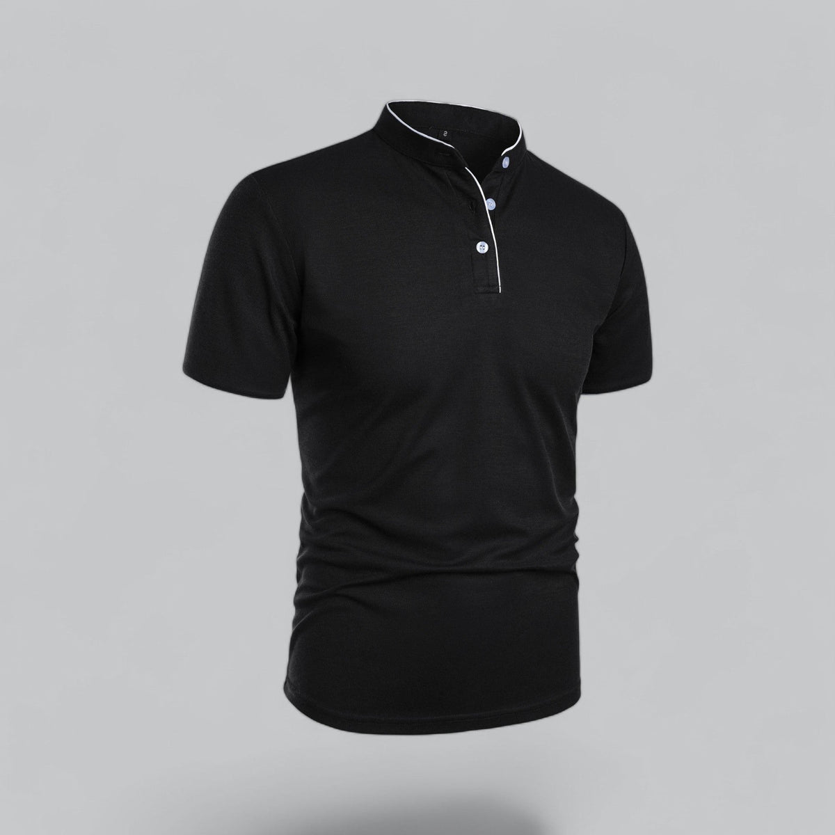 Men's Polo Shirts Relaxed Fit, Short Sleeves and Stand Collar