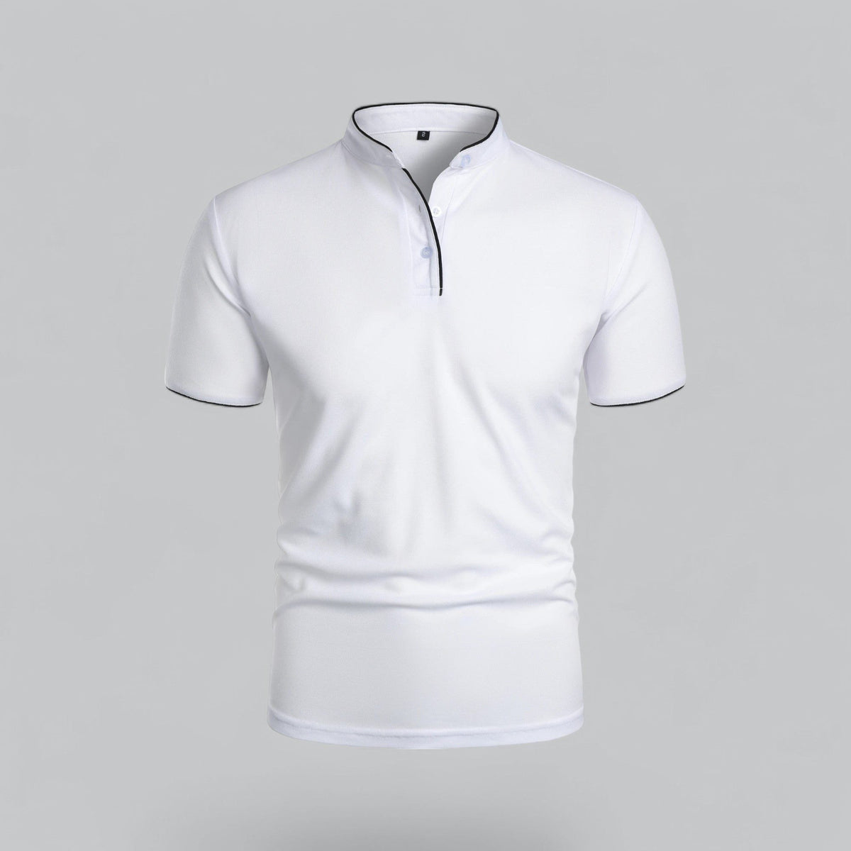 Men's Polo Shirts Relaxed Fit, Short Sleeves and Stand Collar
