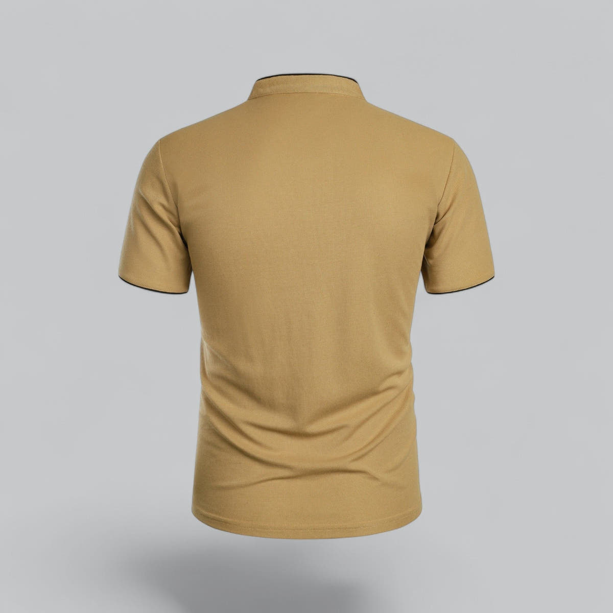 Men's Polo Shirts Relaxed Fit, Short Sleeves and Stand Collar