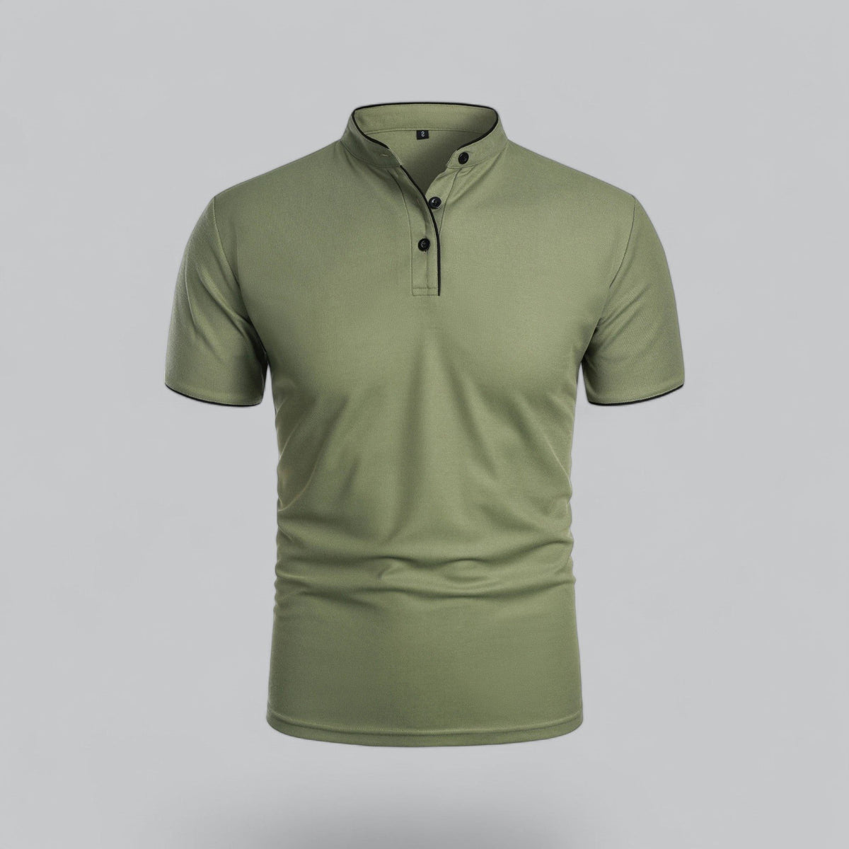 Men's Polo Shirts Relaxed Fit, Short Sleeves and Stand Collar