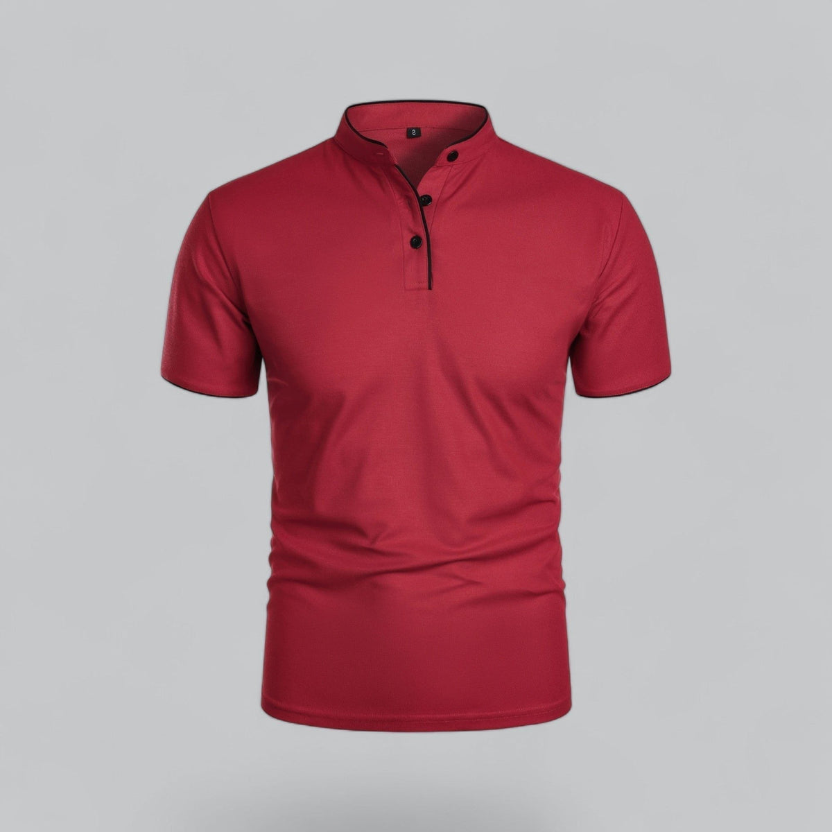 Men's Polo Shirts Relaxed Fit, Short Sleeves and Stand Collar