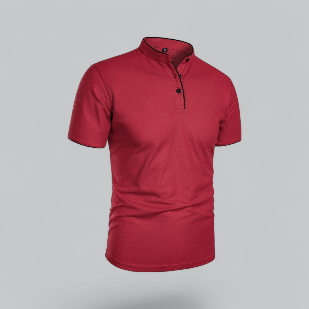 Men's Polo Shirts Relaxed Fit, Short Sleeves and Stand Collar